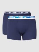 Puma Trunks mit Label-Details im 2er-Pack in Marine, Größe L