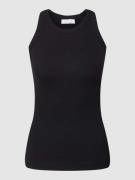 Rich & Royal Tank Top in Ripp-Optik in Black, Größe L