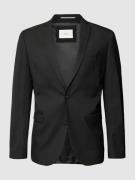 s.Oliver BLACK LABEL 2-Knopf-Sakko mit Reverskragen in Black, Größe 48
