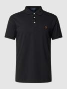 Polo Ralph Lauren Poloshirt mit Label-Stitching in Black, Größe L