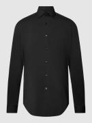 XACUS Slim Fit Businesshemd mit Stretch-Anteil in Black, Größe 38