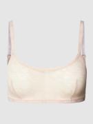 Guess Bralette mit Logo-Muster Modell 'EDYTHA' in Beige, Größe L