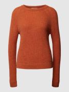 Lanius Strickpullover aus Alpaka-Mix mit Rundhalsausschnitt in Cognac,...