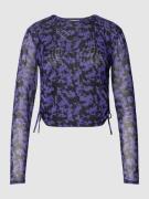 Tom Tailor Denim Longsleeve mit seitlichen Schnürungen in Purple, Größ...