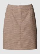 Esprit Minirock in A-Linie mit Gitterkaro in Camel, Größe 36