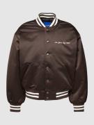 Jack & Jones Bomberjacke mit Label-Stitching Modell 'BAXTER' in Dunkel...