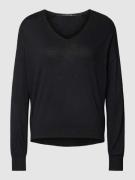 comma Strickpullover aus Viskose-Mix mit Kaschmir-Anteil in Black, Grö...
