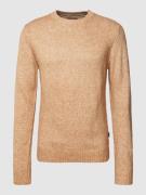 Fynch-Hatton Strickpullover in Melange-Optik in Camel, Größe L