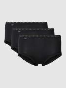 Sloggi Pants mit Muschelsaum im 3er-Pack in Black, Größe 40