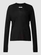 Tom Tailor Longsleeve mit V-Ausschnitt in Black, Größe L