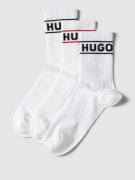 HUGO Socken im 3er-Pack mit Label-Detail Modell 'SPORTY' in Weiss, Grö...