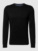 Tom Tailor Regular Fit Strickpullover aus reiner Baumwolle mit Rundhal...