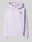 Tommy Jeans Sweatjacke mit Label-Badge in Lavender, Größe S