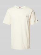 Tommy Hilfiger T-Shirt mit Label-Patch in Beige, Größe XL