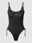 Guess Badeanzug mit Strasssteinbesatz Modell 'ONE PIECE' in Black, Grö...