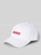 HUGO Basecap mit Label-Stitching Modell 'Jude' in Weiss, Größe 1