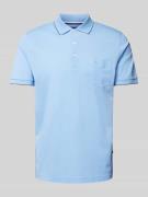 OLYMP Level Five Slim Fit Poloshirt aus reiner Baumwolle mit Logo-Stit...