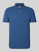 camel active Slim Fit Poloshirt mit fein strukturiertem Muster in Mari...