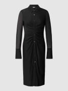 DKNY Hemdblusenkleid mit Raffungen in Black, Größe 34