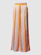 Herzensangelegenheit Wide Leg Stoffhose mit Allover-Muster in Orange, ...