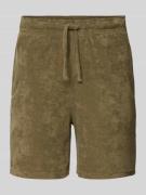 Christian Berg Men Sweatshorts mit Eingrifftaschen in Khaki, Größe XL