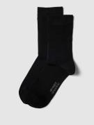 camano Socken mit Label-Detail Modell 'SILKY FEEL' in Black, Größe 35-...