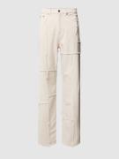 KARL KANI Regular Fit Jeans im Patchwork-Look in Offwhite, Größe XXL