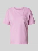 Jake*s Casual T-Shirt mit Motiv-Stitching in Rosa, Größe S