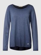 Smith and Soul Longsleeve mit Label-Applikation in Marine, Größe S