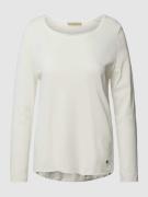 Smith and Soul Longsleeve mit Label-Applikation in Offwhite, Größe L