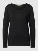 Smith and Soul Longsleeve mit Label-Applikation in Black, Größe M