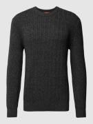 Esprit Collection Strickpullover mit gerippten Abschlüssen in Black, G...