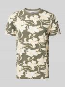 Lindbergh T-Shirt mit Allover-Muster Modell 'desert flower' in Oliv, G...