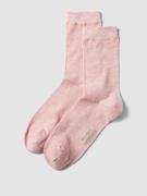 camano Socken mit Label-Detail Modell 'SILKY FEEL' in Rose Melange, Gr...