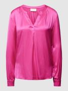 Milano Italy Blusenshirt mit V-Ausschnitt in Pink, Größe 34