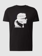 Karl Lagerfeld T-Shirt mit Label-Print in Black, Größe M