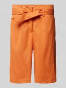Christian Berg Woman Bermudas mit Bindegürtel in Terra, Größe 50