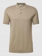 SELECTED HOMME Poloshirt mit kurzer Knopfleiste Modell 'BERG' in Oliv ...