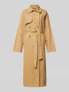 Lanius Trenchcoat mit Bindegürtel in Beige, Größe 34