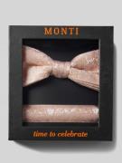 Monti Fliege und Einstecktuch im Set aus Seide in Apricot, Größe 1