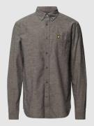 Lyle & Scott Slim Fit Freizeithemd aus Baumwoll-Leinen-Mix in Dunkelbl...