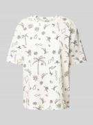 JAKE*S STUDIO WOMAN T-Shirt mit Allover-Print in Offwhite, Größe L