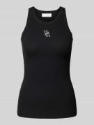 Rich & Royal Tank Top mit Label-Stitching in Black, Größe S