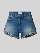 Gina Tricot Regular Fit Jeansshorts im Destroyed-Look in Jeansblau, Gr...