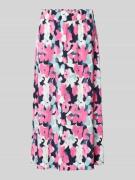 Tom Tailor Midirock mit Allover-Muster in Pink, Größe 40