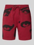 The Hundreds Sweatshorts mit Motiv-Print in Rot, Größe L