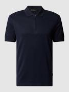 Windsor Regular Fit Poloshirt mit Label-Detail in Marine, Größe XXL