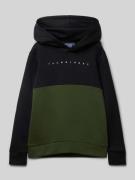 Jack & Jones Hoodie mit Label-Print Modell 'STAR' in Black, Größe 152