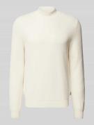 BOSS Strickpullover mit Strukturmuster Modell 'Derano' in Offwhite, Gr...