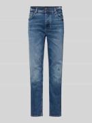 BOSS Orange Tapered Fit Jeans im 5-Pocket-Design Modell 'TABER' in Bla...